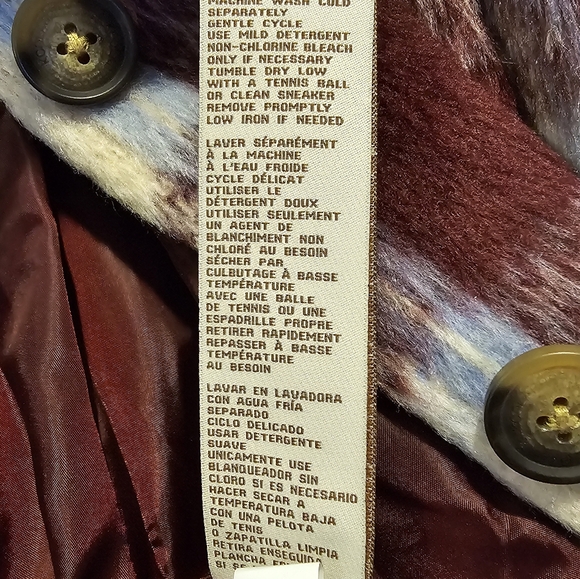 Ugg Koolaburra Plaid Mid Length Coat Shacket Jacket Removable Fur Collar - Picture 12 of 16